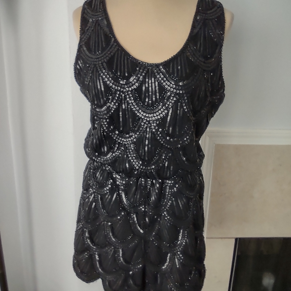 BeJeweled, Sparkle Dressy Short Jumper Black M
